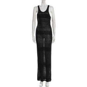 NWT Dress T by Alexander Wang XS Sleeveless Racerback Maxi Long Black Gown